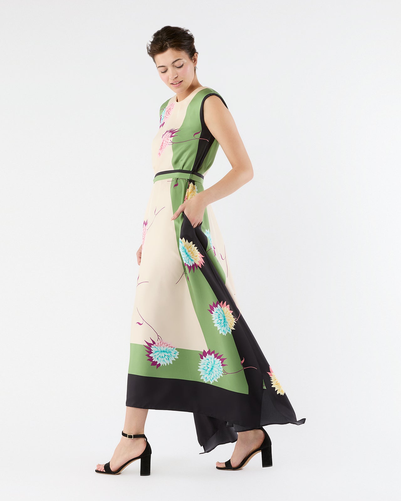 San Carlo Dress in Derby Silk Twill