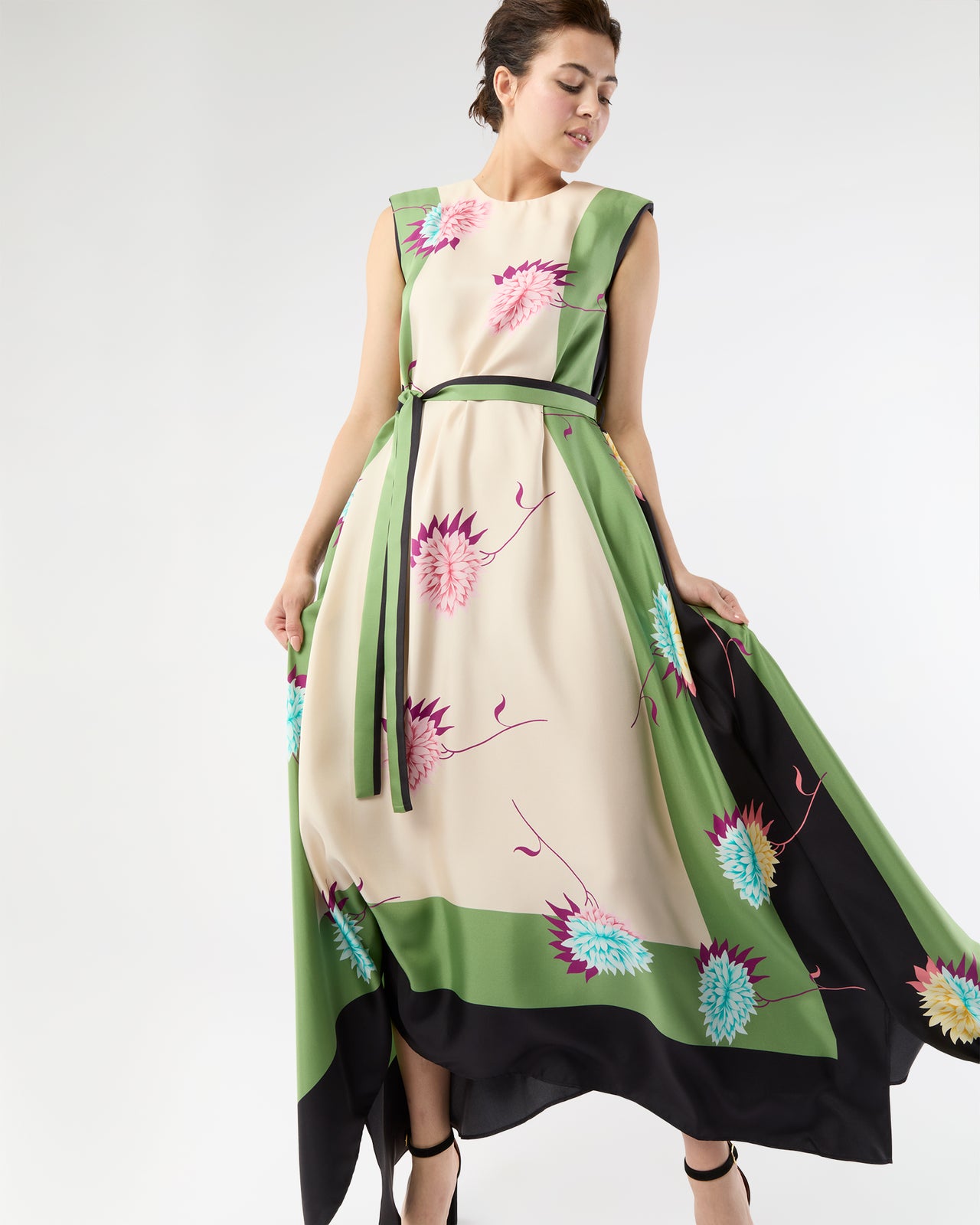 San Carlo Dress in Derby Silk Twill