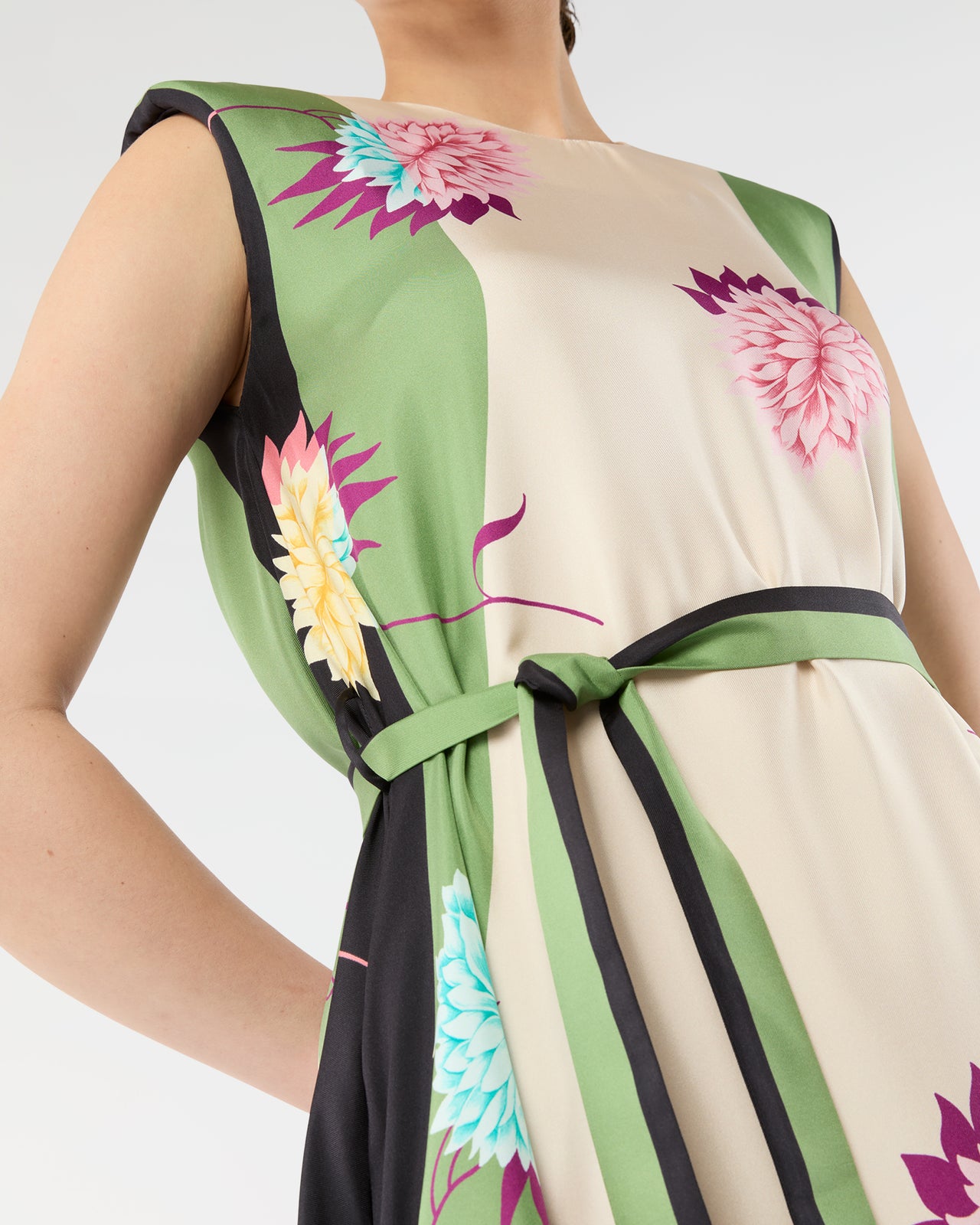 San Carlo Dress in Derby Silk Twill