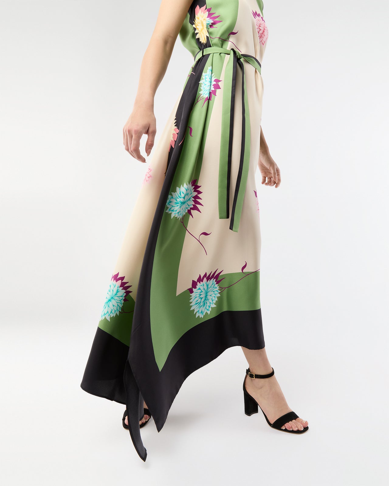 San Carlo Dress in Derby Silk Twill