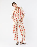 Load image into Gallery viewer, Drawstring Pant in Iris Silk Twill
