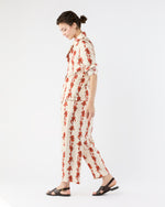 Load image into Gallery viewer, Drawstring Pant in Iris Silk Twill
