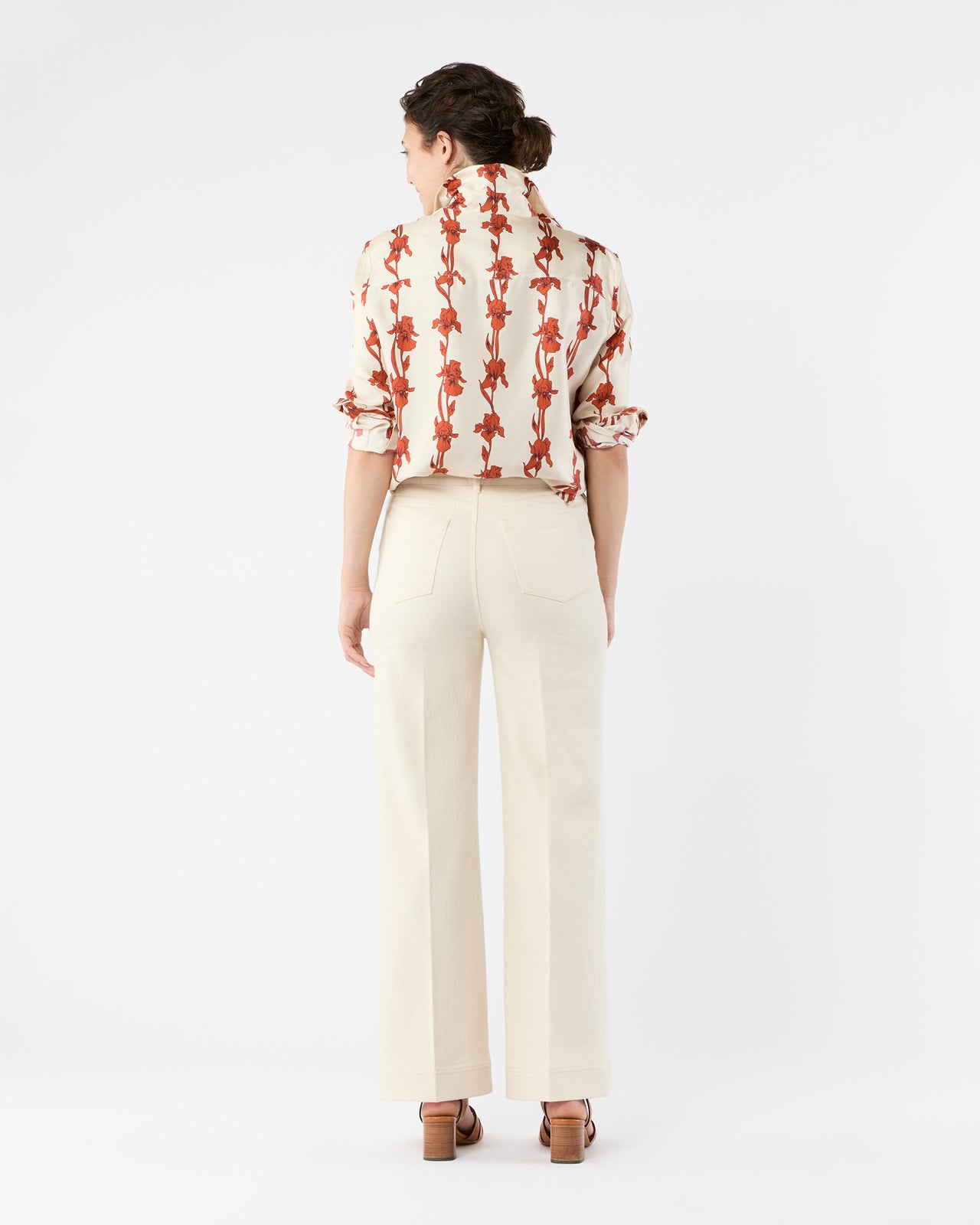 Boy Shirt in Iris Silk Twill