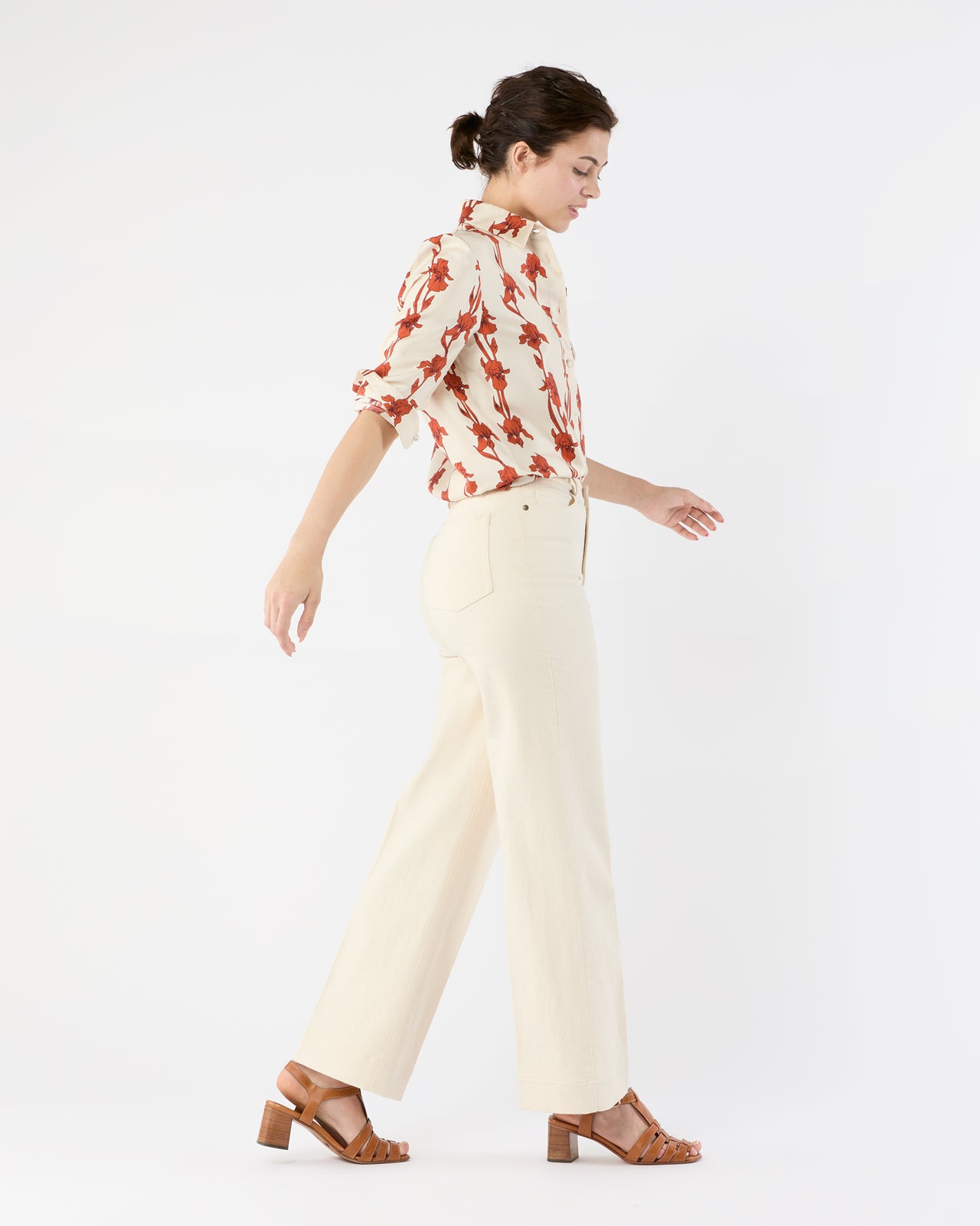 Boy Shirt in Iris Silk Twill