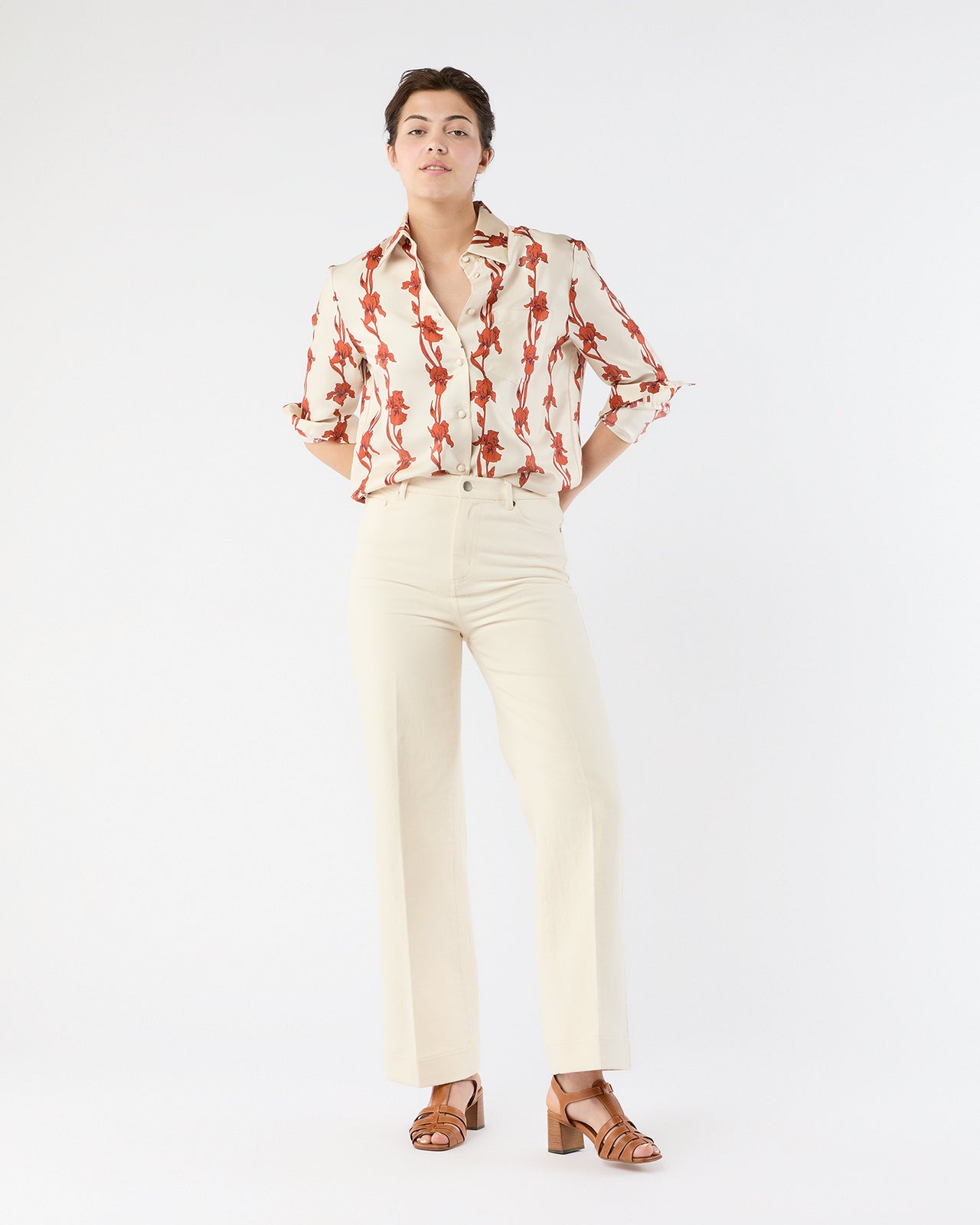 Boy Shirt in Iris Silk Twill