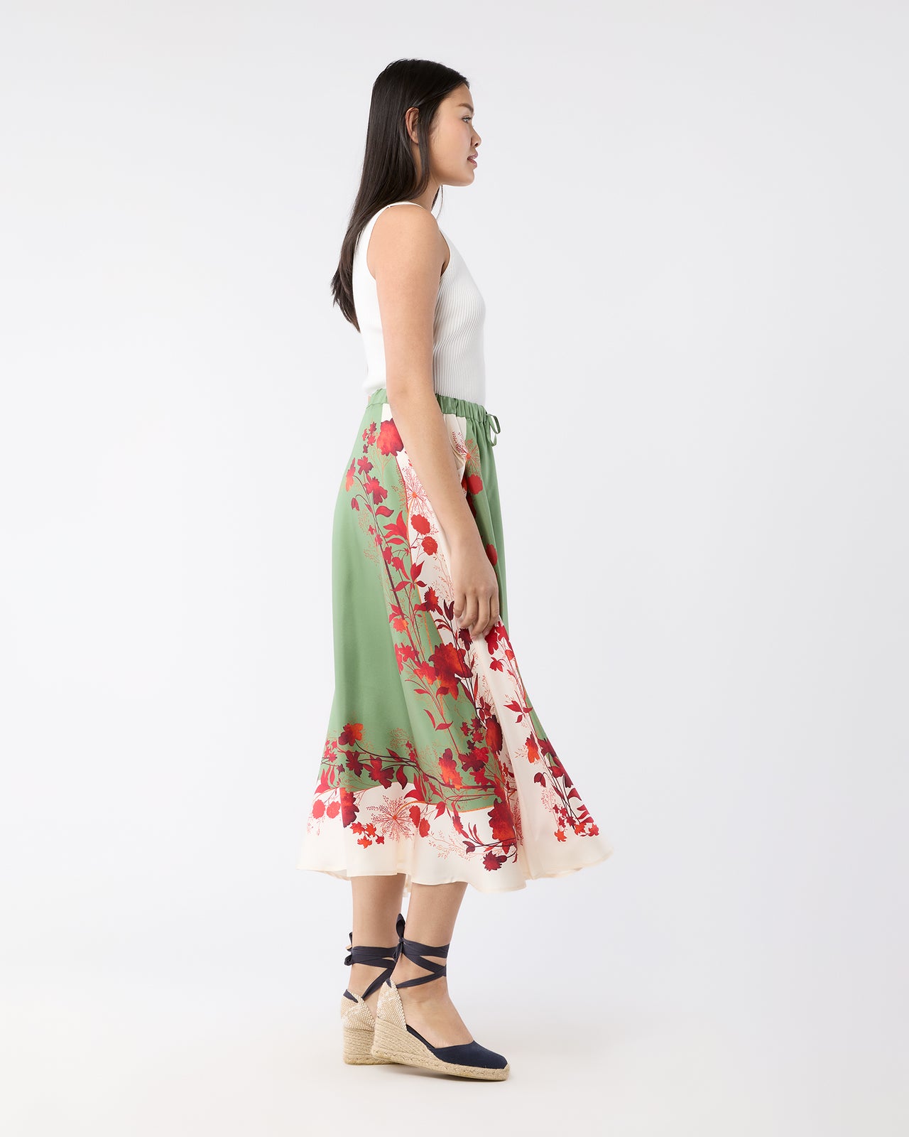 【LAUBEBLANC】Cotton Tiered skirt Cotton Tiered skirt – L'AUBE BLANC