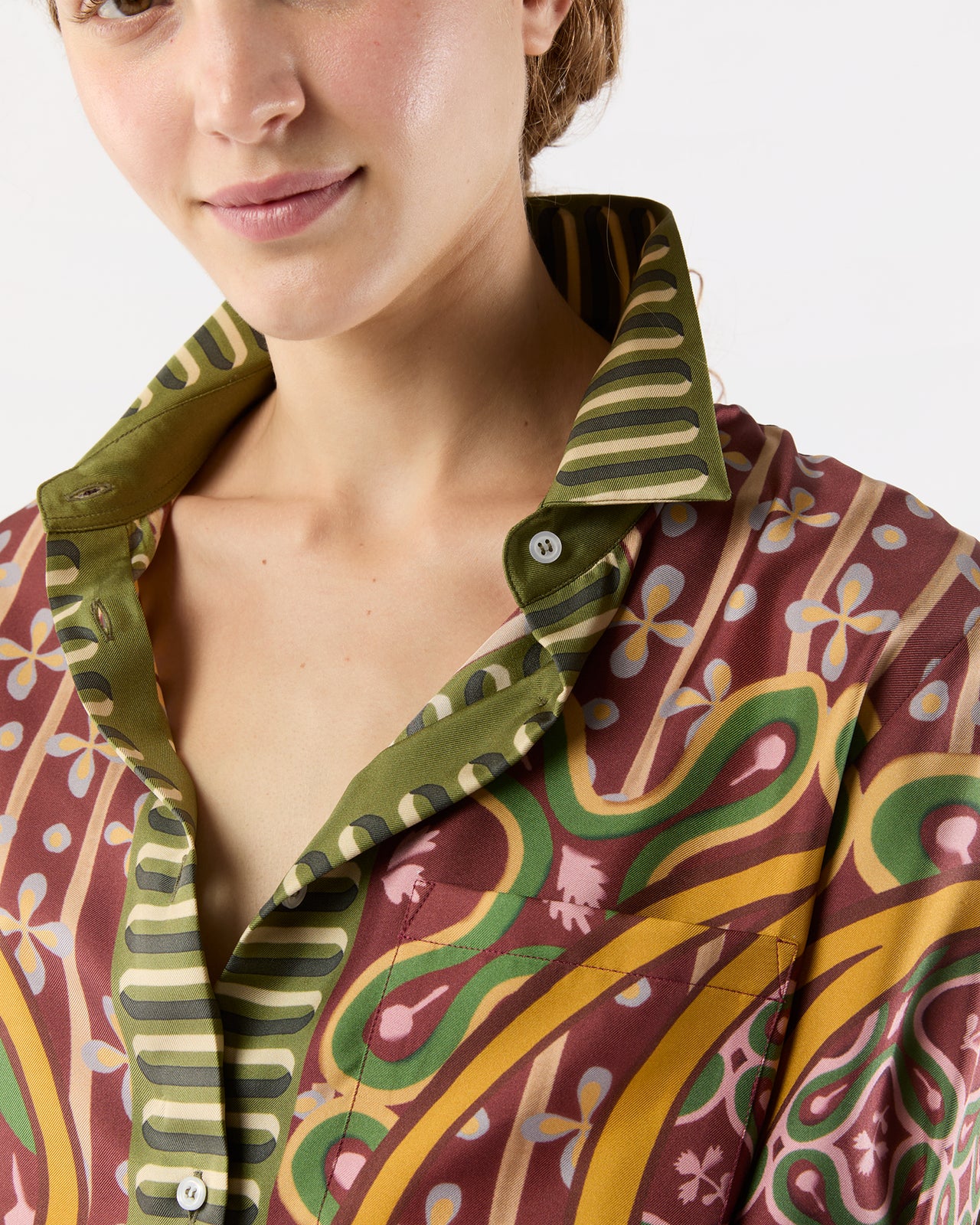 Boy Shirt in Eclipse Silk Twill