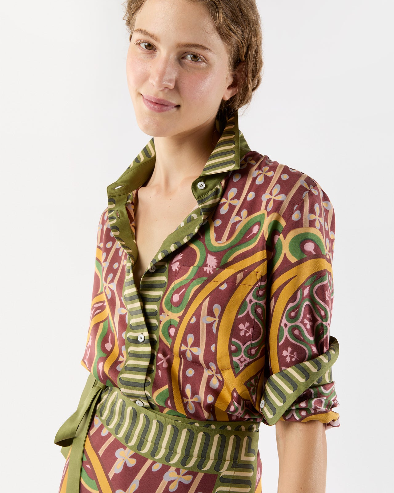 Boy Shirt in Eclipse Silk Twill