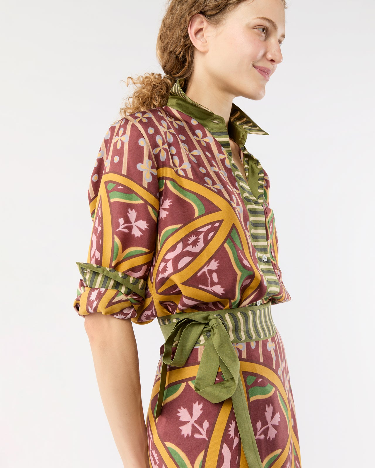 Boy Shirt in Eclipse Silk Twill