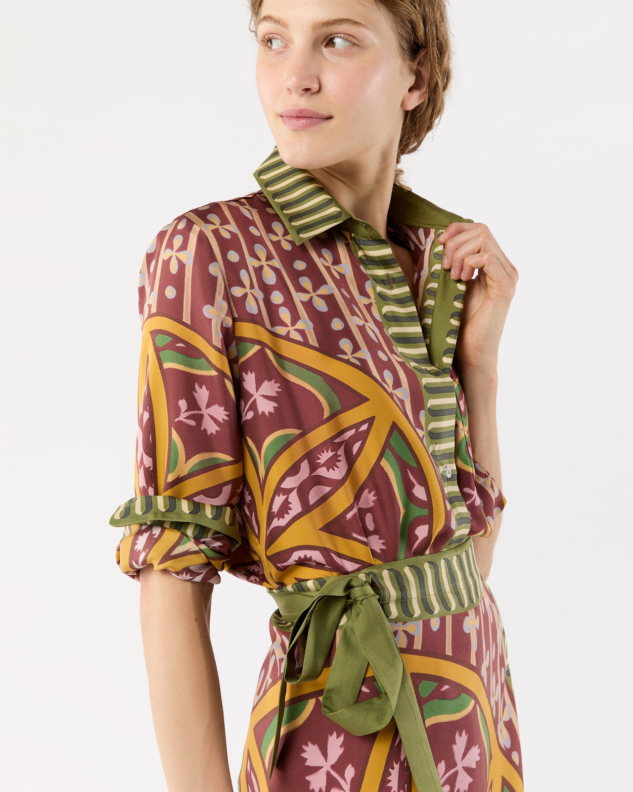 Boy Shirt in Eclipse Silk Twill