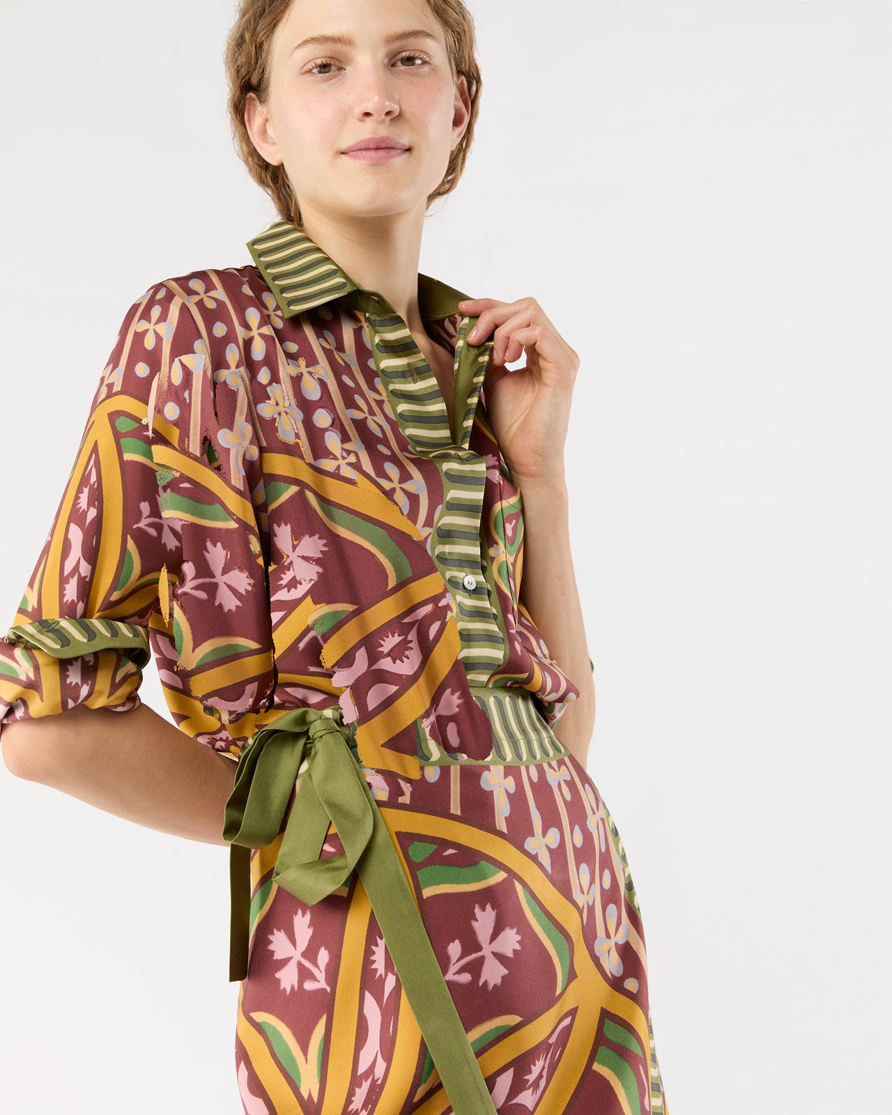 Boy Shirt in Eclipse Silk Twill