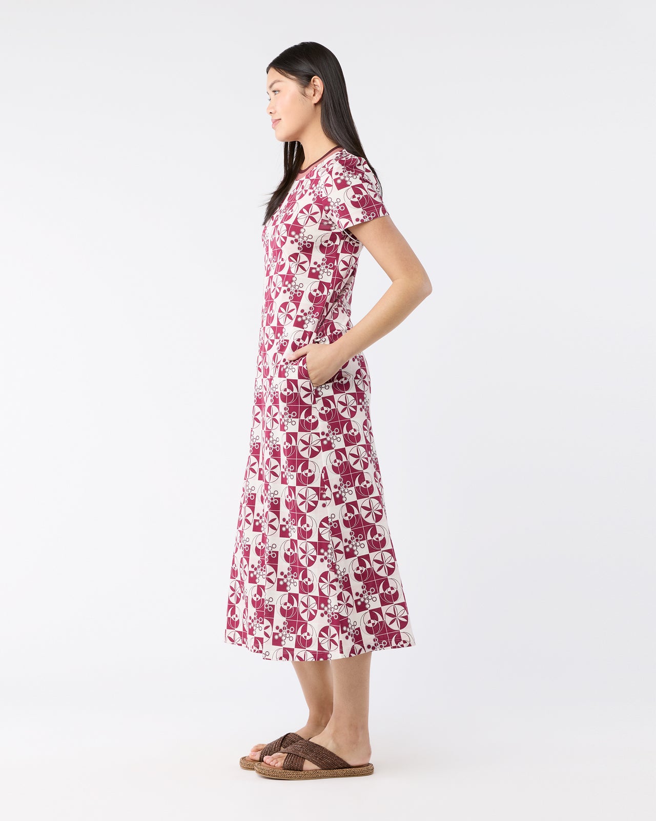 Sporty Swing Dress in Eclipse Cotton Jersey