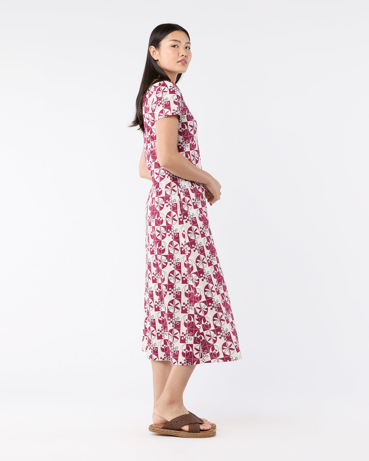 Sporty Swing Dress in Eclipse Cotton Jersey