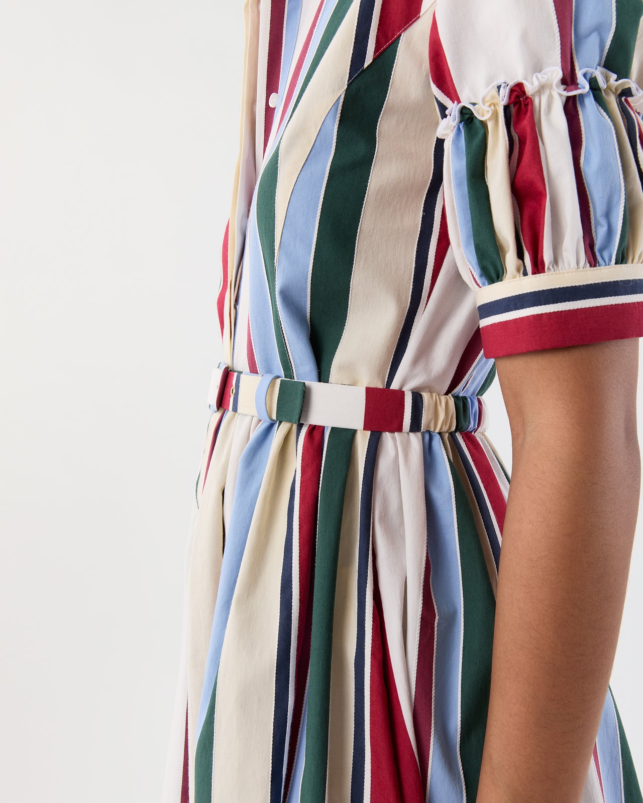 Libertine Dress in Multicolor Stripes Jacquard | Shop Ann