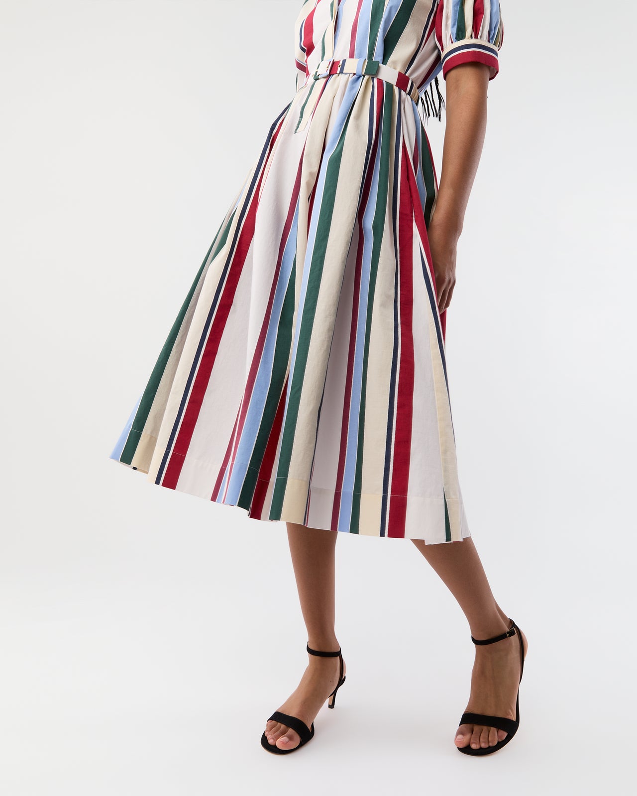 Libertine Dress in Multicolor Stripes Jacquard