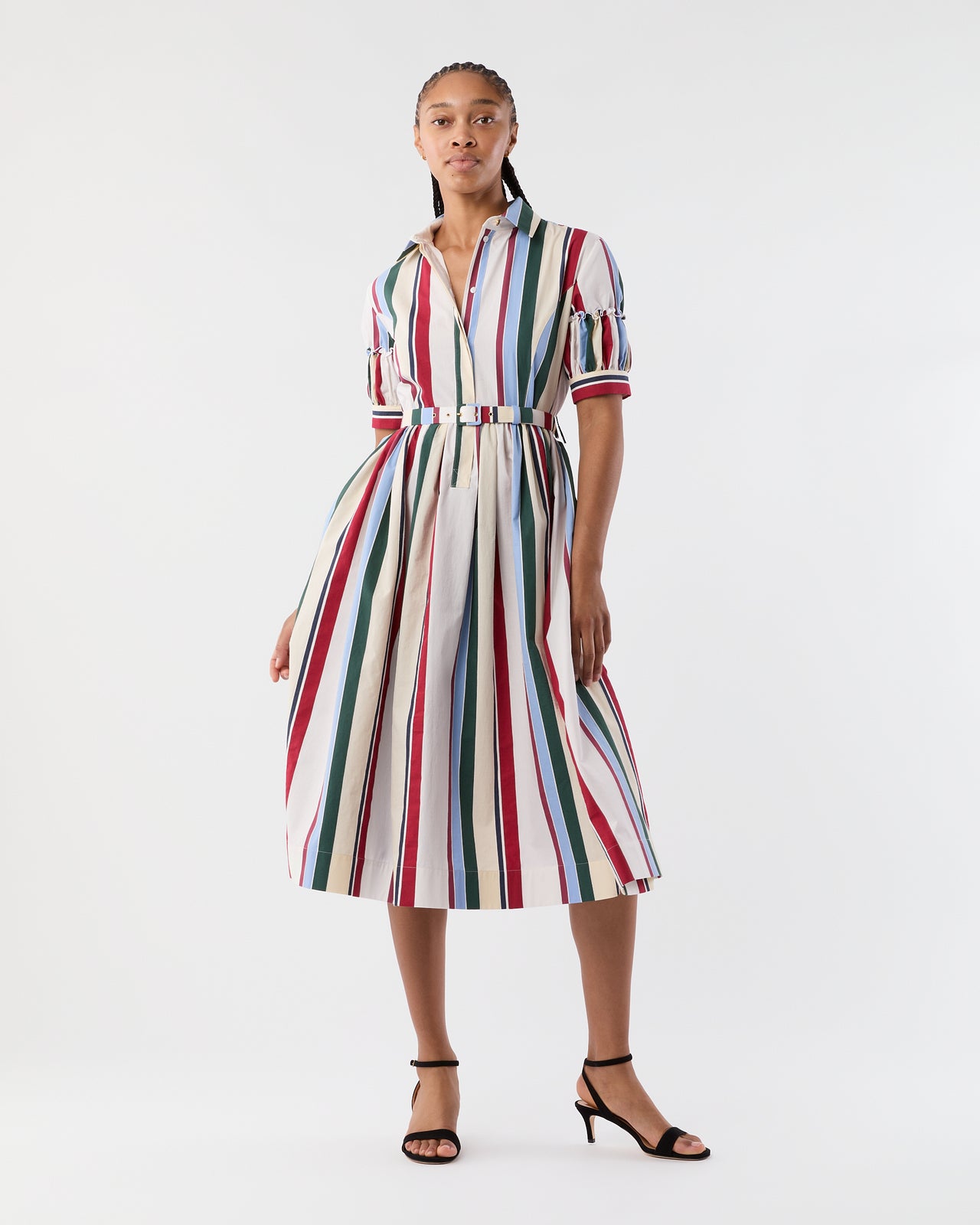 Libertine Dress in Multicolor Stripes Jacquard