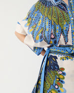 Load image into Gallery viewer, Mini Foulard Shirt in Multicolor Chakra Placée Cotton Muslin
