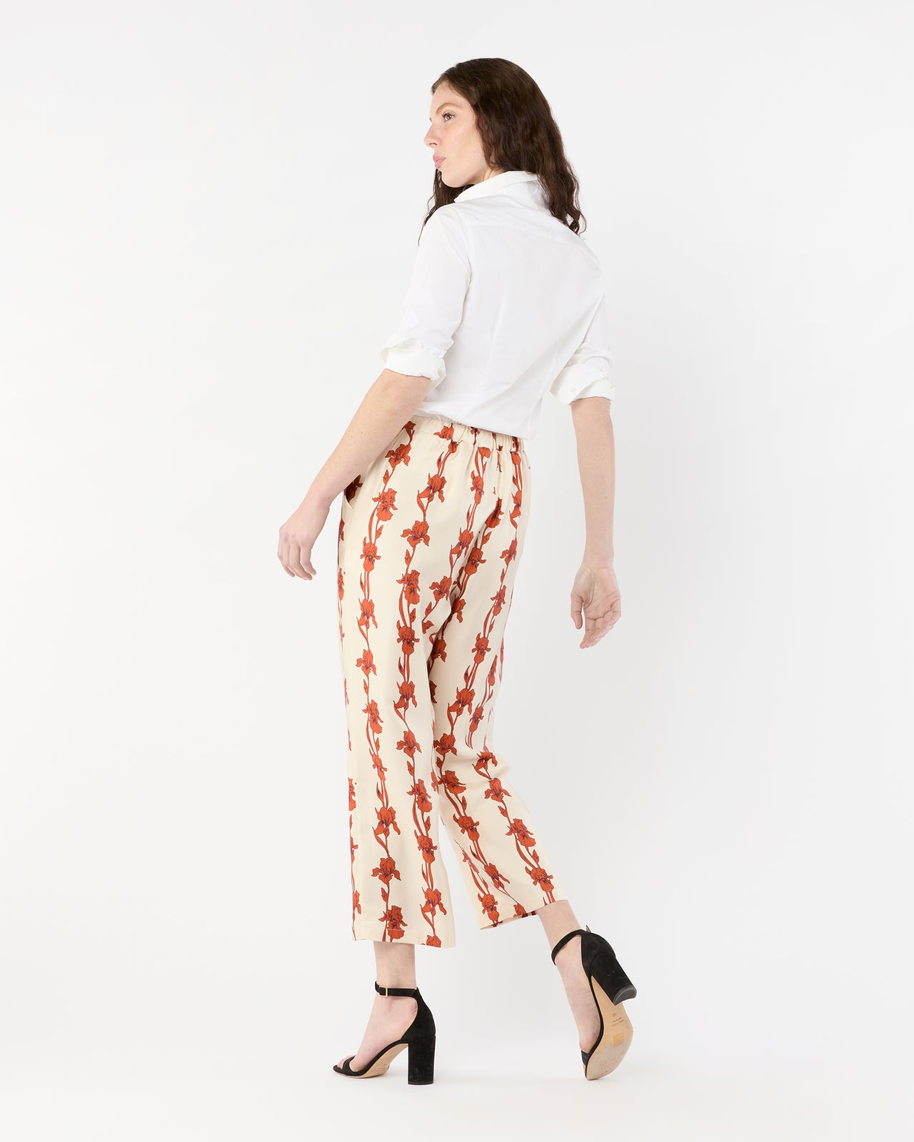 Drawstring Pant in Iris Silk Twill