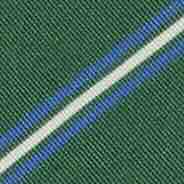Irish Poplin Tie in Green/Blue/Bone Stripe