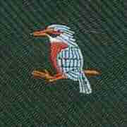 Silk Club Tie in Hunter/Blue/Orange Kingfisher