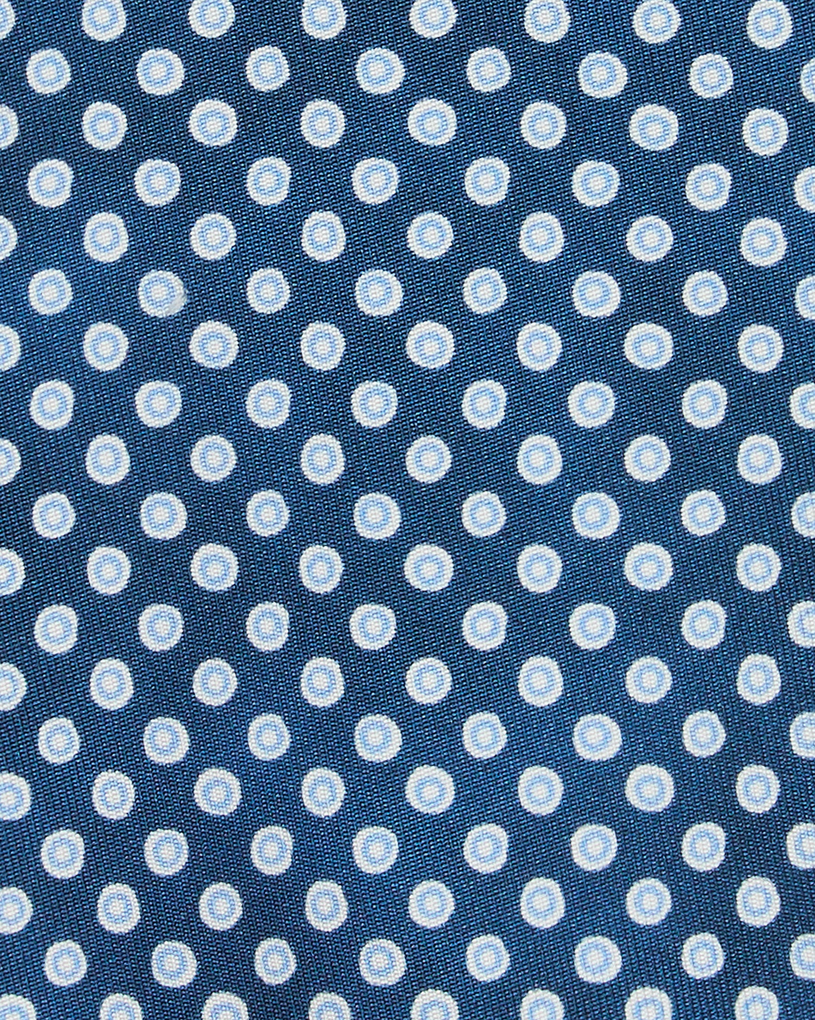 Silk Print Tie in Navy/Sky/Circle