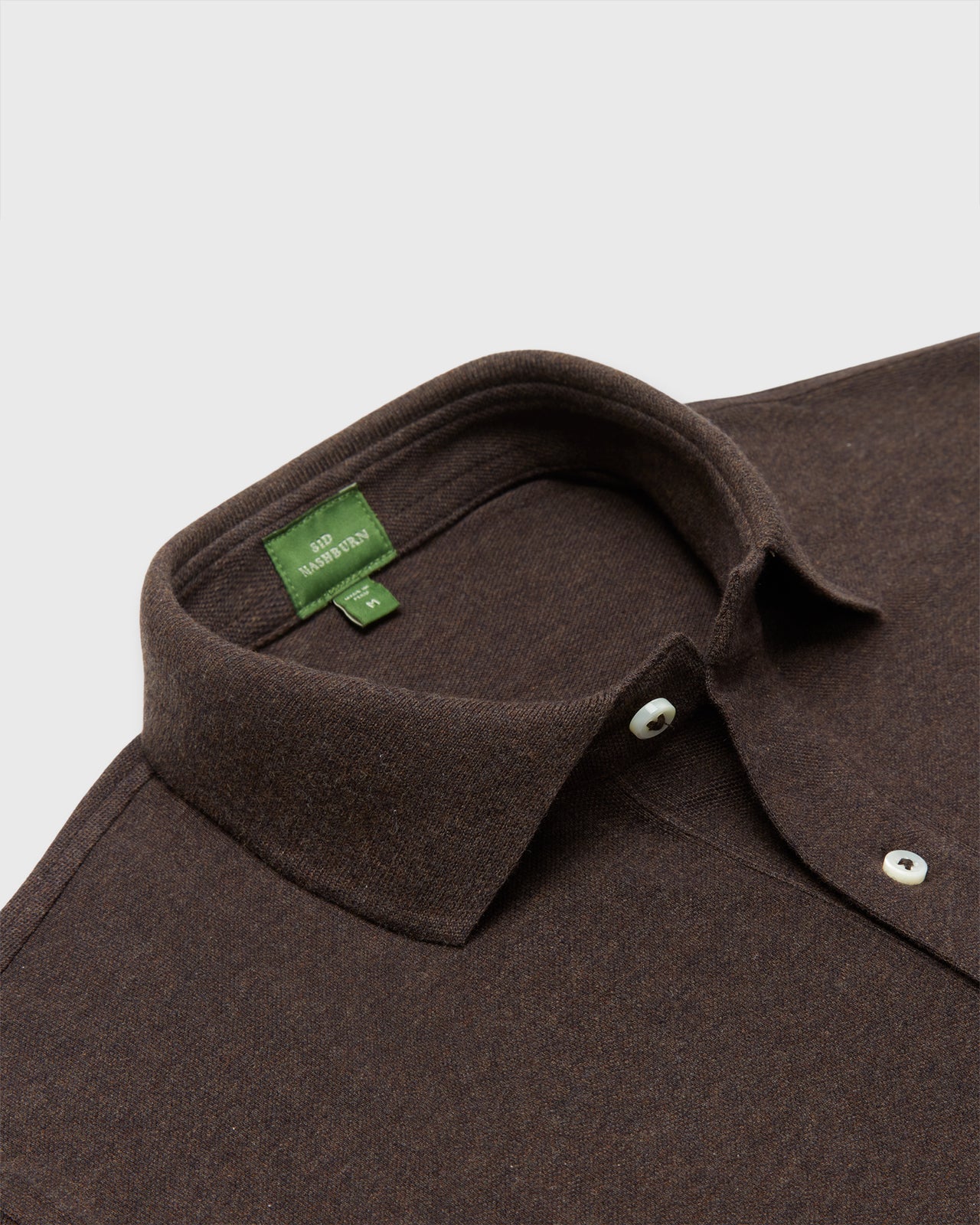 Court Polo in Heather Brown Pima Pique