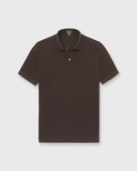 Load image into Gallery viewer, Court Polo in Heather Brown Pima Pique

