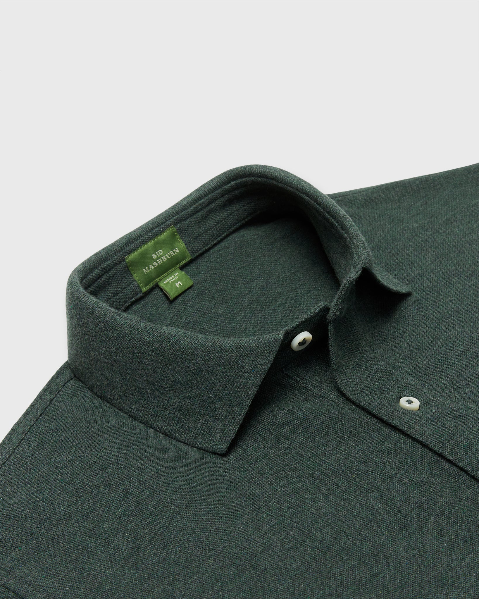 Court Polo in Heather Sea Moss Pima Pique