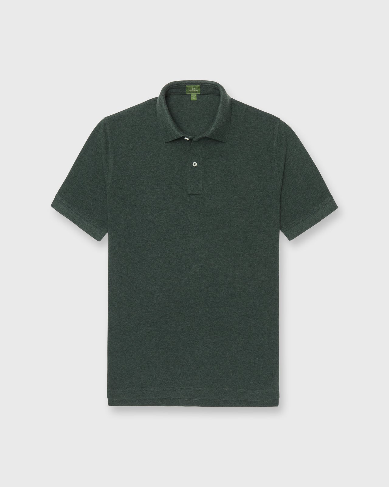 Court Polo in Heather Sea Moss Pima Pique