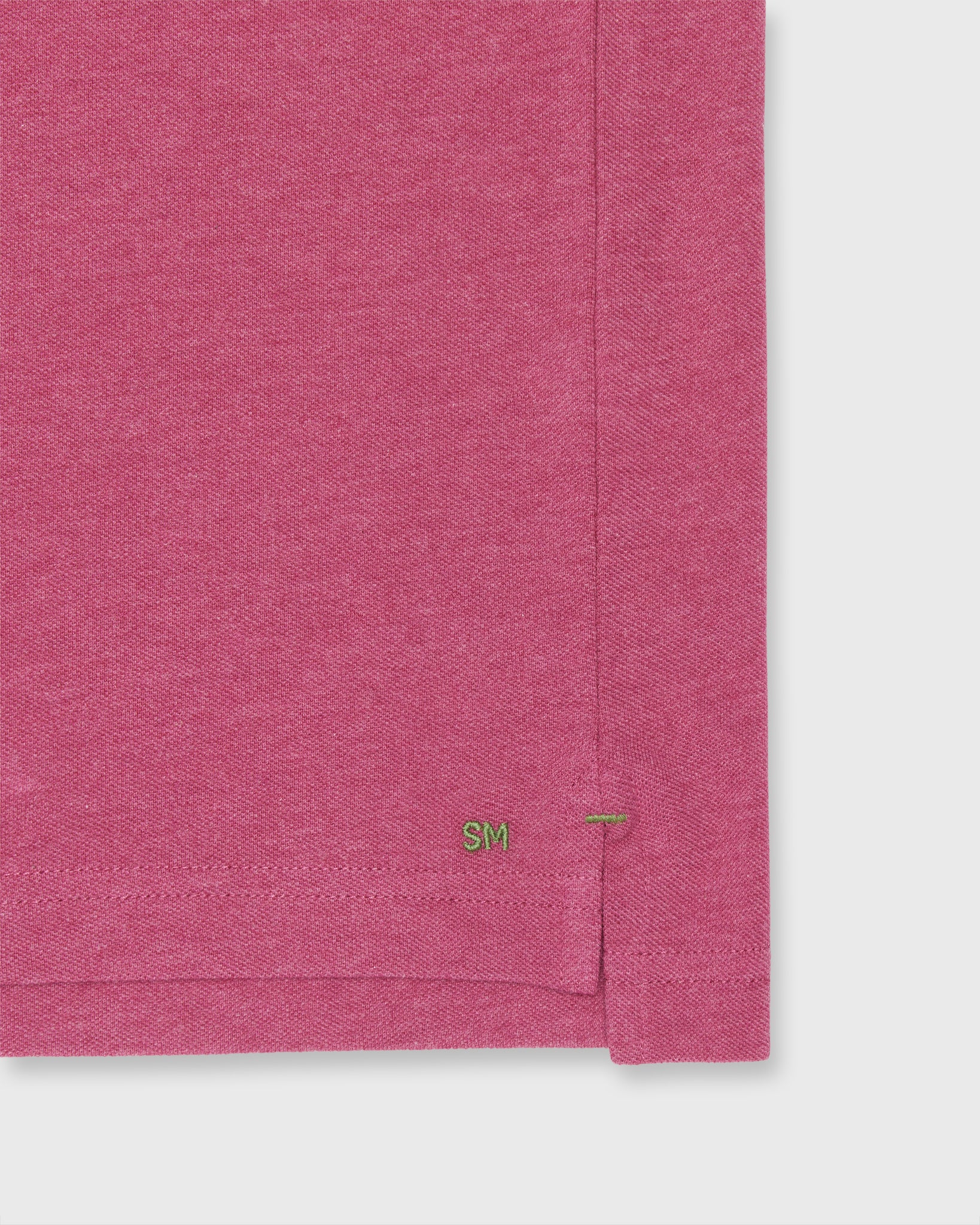 Court Polo in Heather Berry Pima Pique