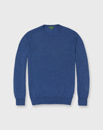 Load image into Gallery viewer, Fine-Gauge Crewneck Sweater in Heather Blue Cashmere
