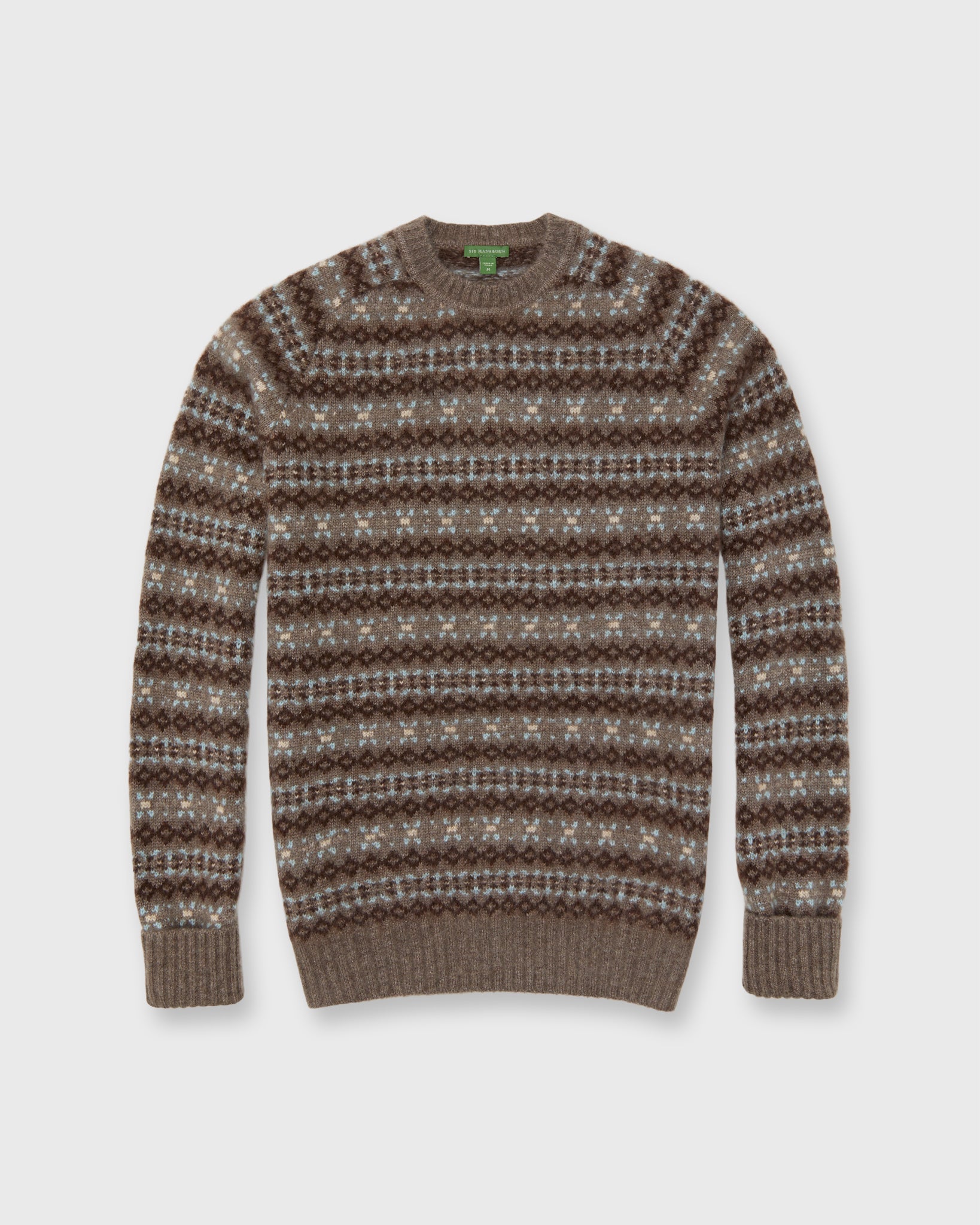 Alpine Fair Isle Sweater in Hazelnut/Multi Cashmere Blend