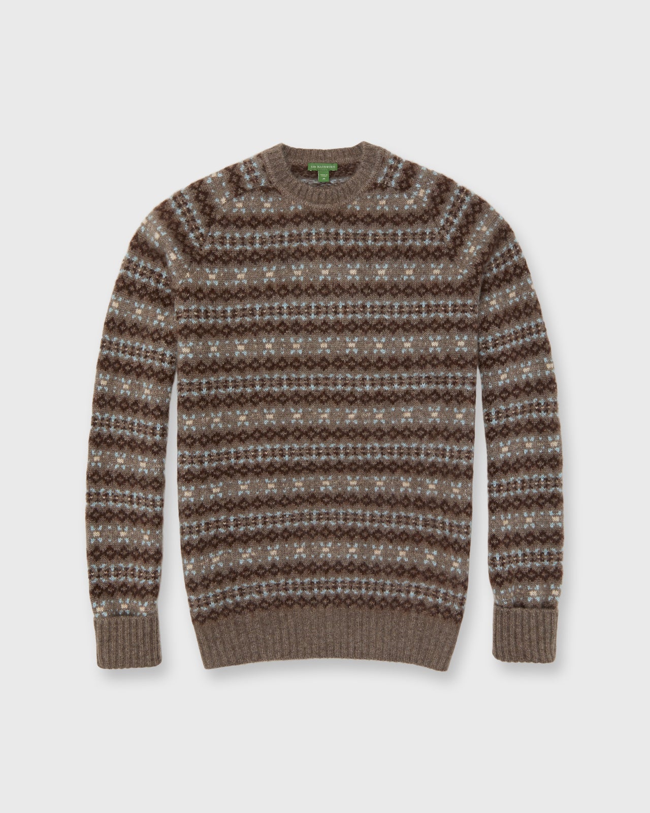 Alpine Fair Isle Sweater in Hazelnut/Multi Cashmere Blend