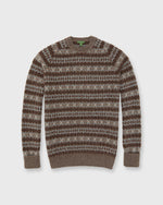 Load image into Gallery viewer, Alpine Fair Isle Sweater in Hazelnut/Multi Cashmere Blend
