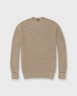 Load image into Gallery viewer, Thermal-Stitch Crewneck Sweater in Gravel Cashmere
