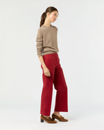 Load image into Gallery viewer, Frankie Cropped Pant in Red Stretch Twill
