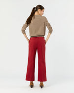 Load image into Gallery viewer, Frankie Cropped Pant in Red Stretch Twill
