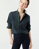 Load image into Gallery viewer, Mandarin Hattie Shirt in Blackwatch Poplin
