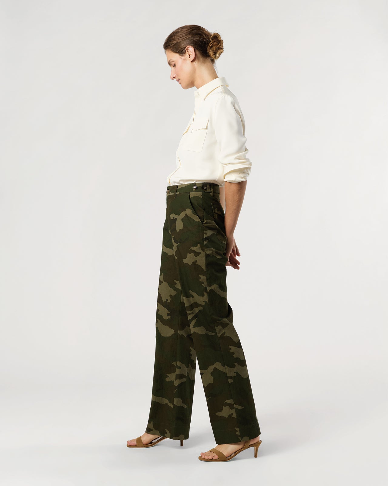 Billie Pant in Camo Cotton/Nylon