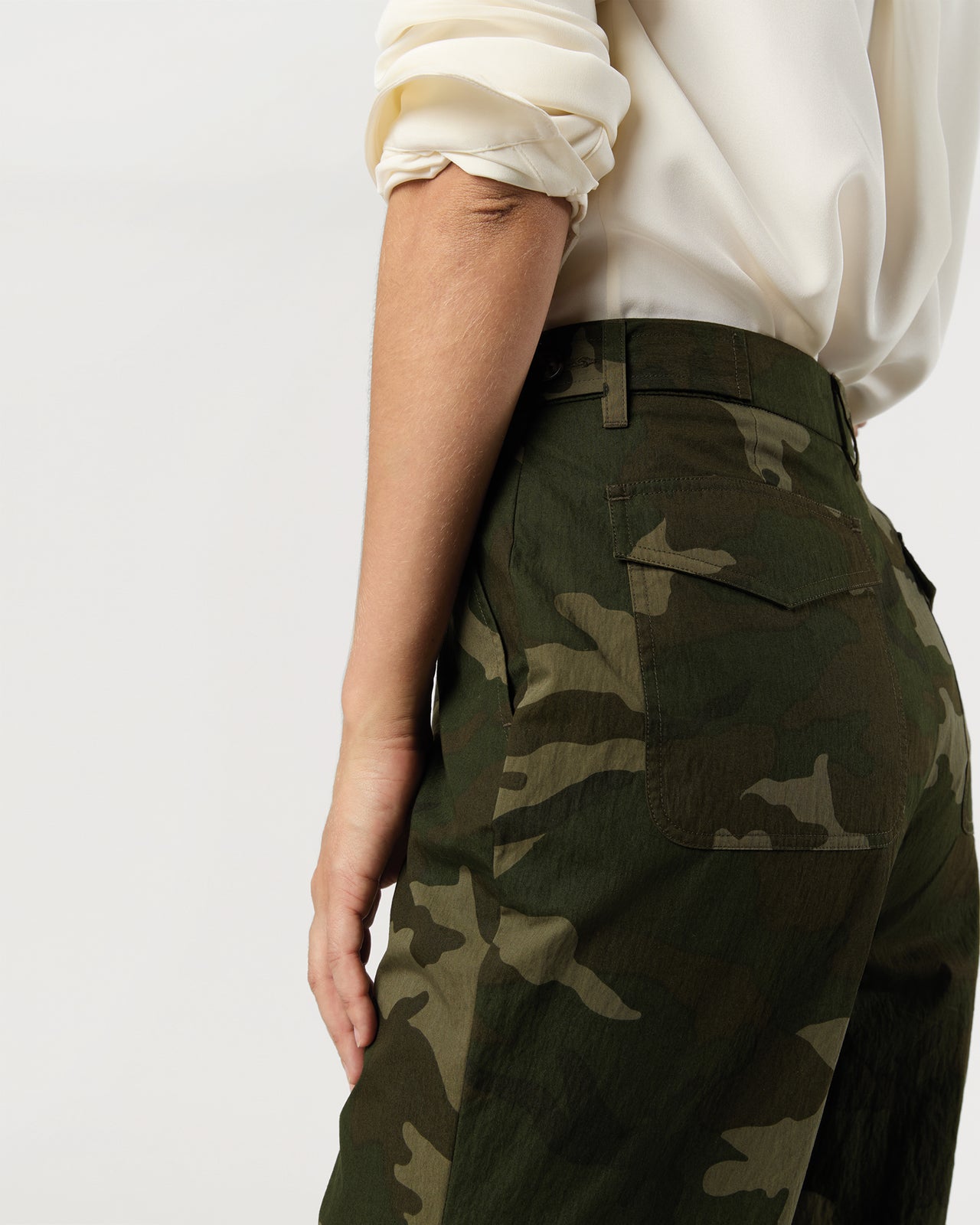 Billie Pant in Camo Cotton/Nylon