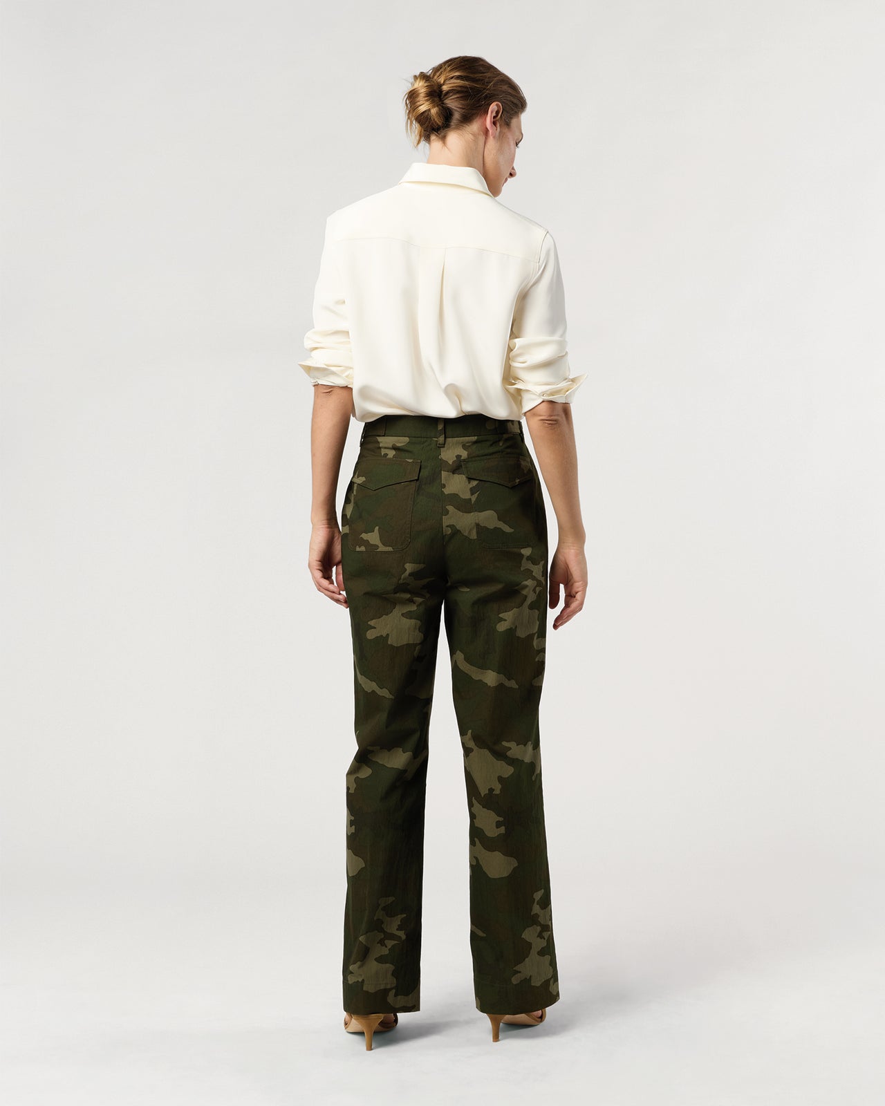 Billie Pant in Camo Cotton/Nylon
