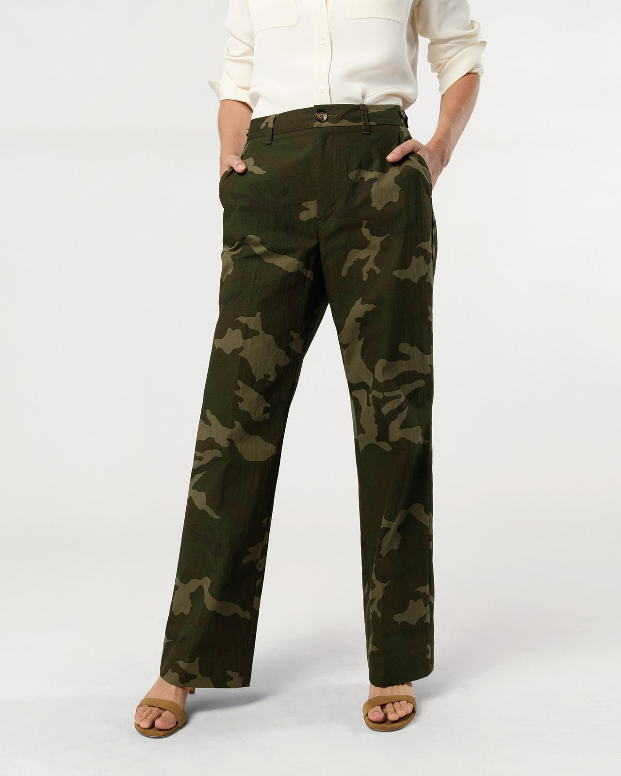 Billie Pant in Camo Cotton/Nylon