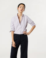 Load image into Gallery viewer, Schoolgirl Shirt in Blue/Red Multi Stripe Oxford
