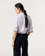 Load image into Gallery viewer, Schoolgirl Shirt in Blue/Red Multi Stripe Oxford
