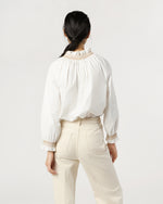 Load image into Gallery viewer, Phoebe Smocking Top in Ivory Poplin
