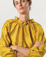 Load image into Gallery viewer, Harper Dress in Mustard Silk Shantung

