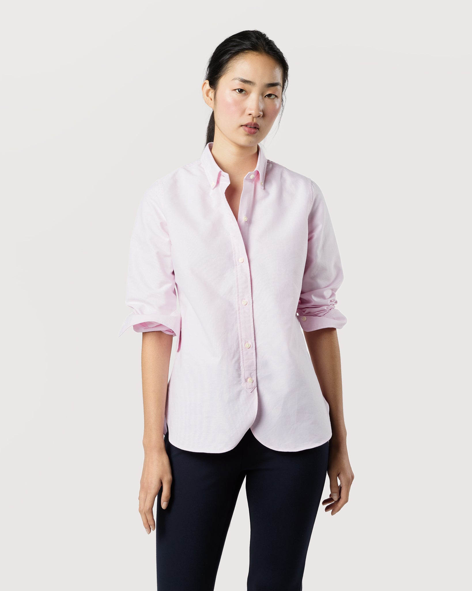 Schoolgirl Shirt in Light Pink Oxford