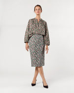 Load image into Gallery viewer, Aurora Skirt in Crimson/Multi Laith Liberty Fabric Twill
