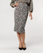 Load image into Gallery viewer, Aurora Skirt in Crimson/Multi Laith Liberty Fabric Twill
