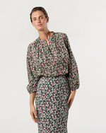 Load image into Gallery viewer, Sienna Top in Crimson/Multi Laith Liberty Fabric
